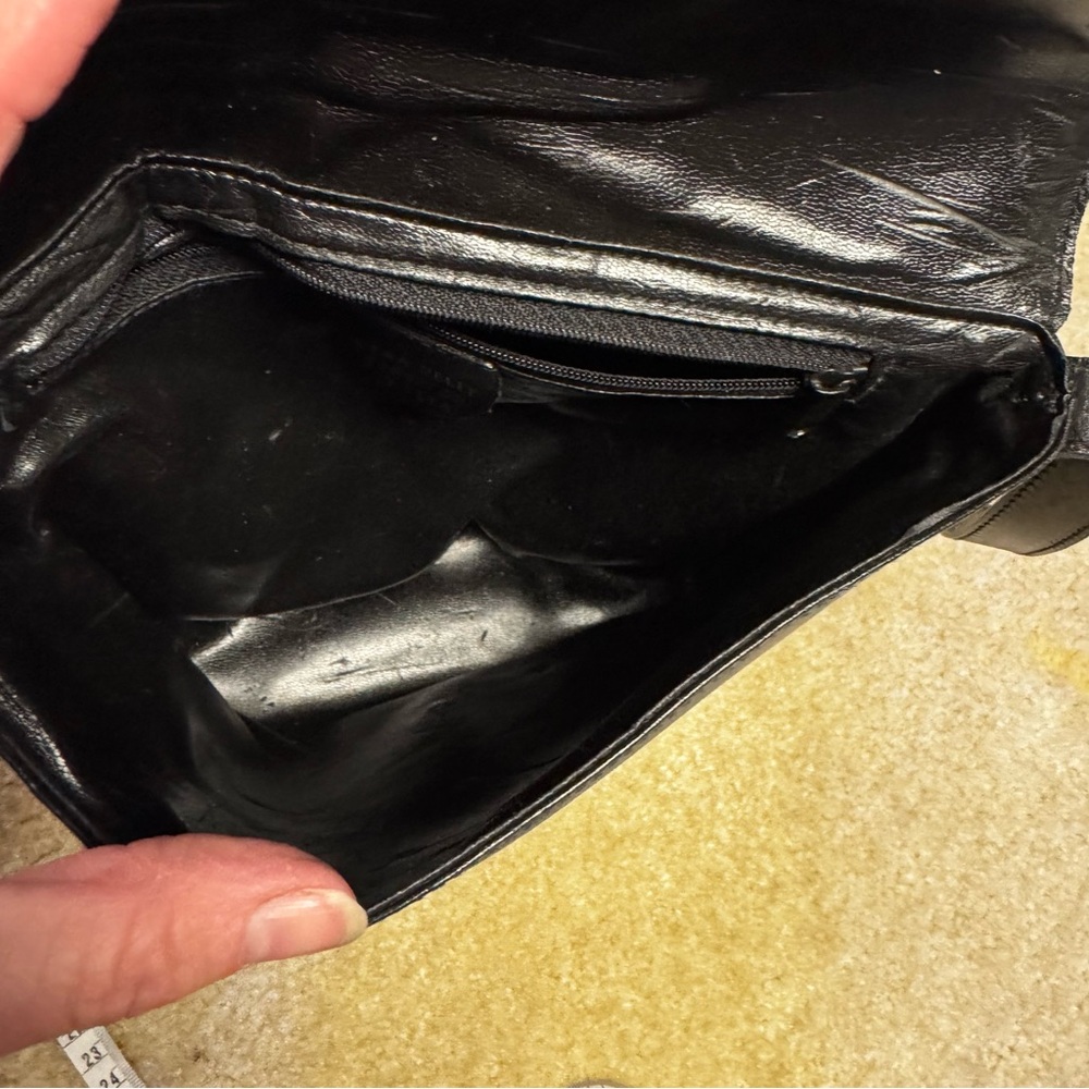 Vera‎ Pelle Black Leather Shoulder Bag - Picture 7 of 11